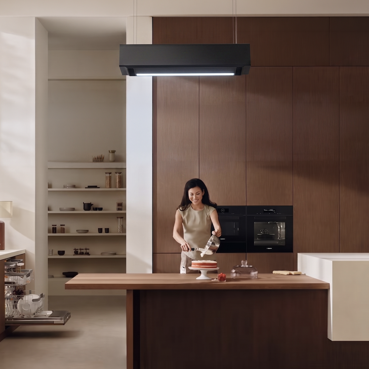 Clean air, without a box on the floor