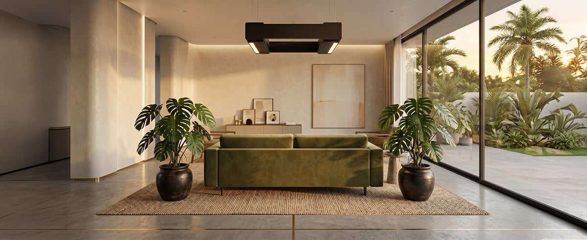 Airflow at living-room scale