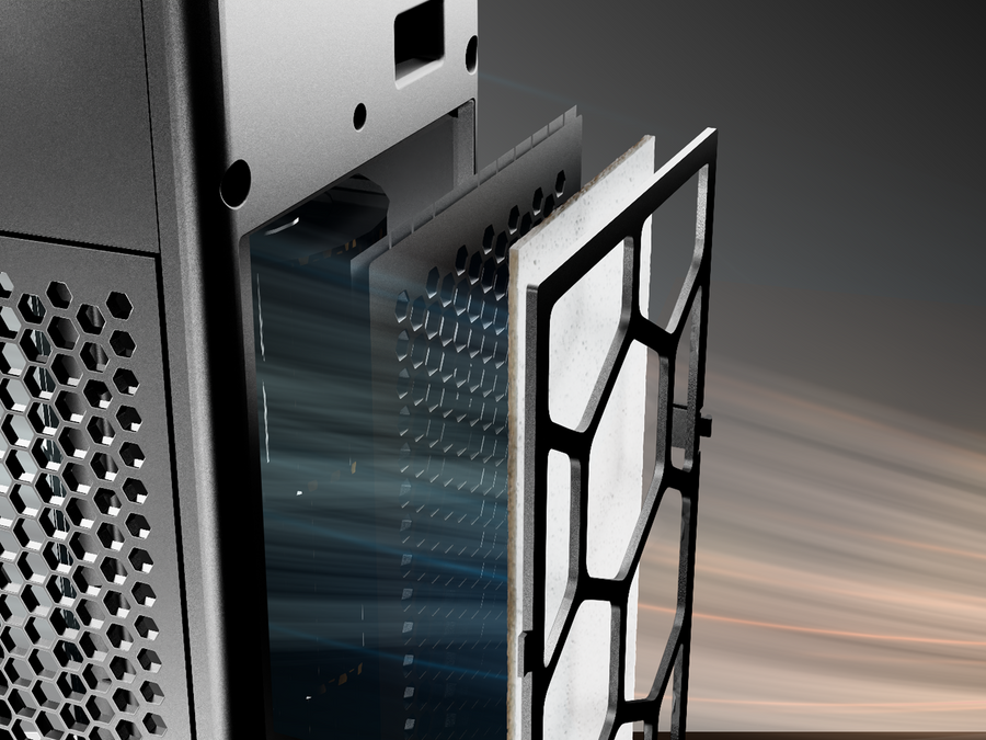 360° Filtration with HEPA-filtration System