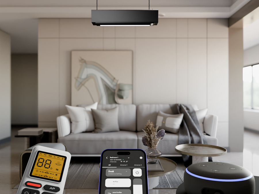 Remote, App, & Google + Alexa Controls